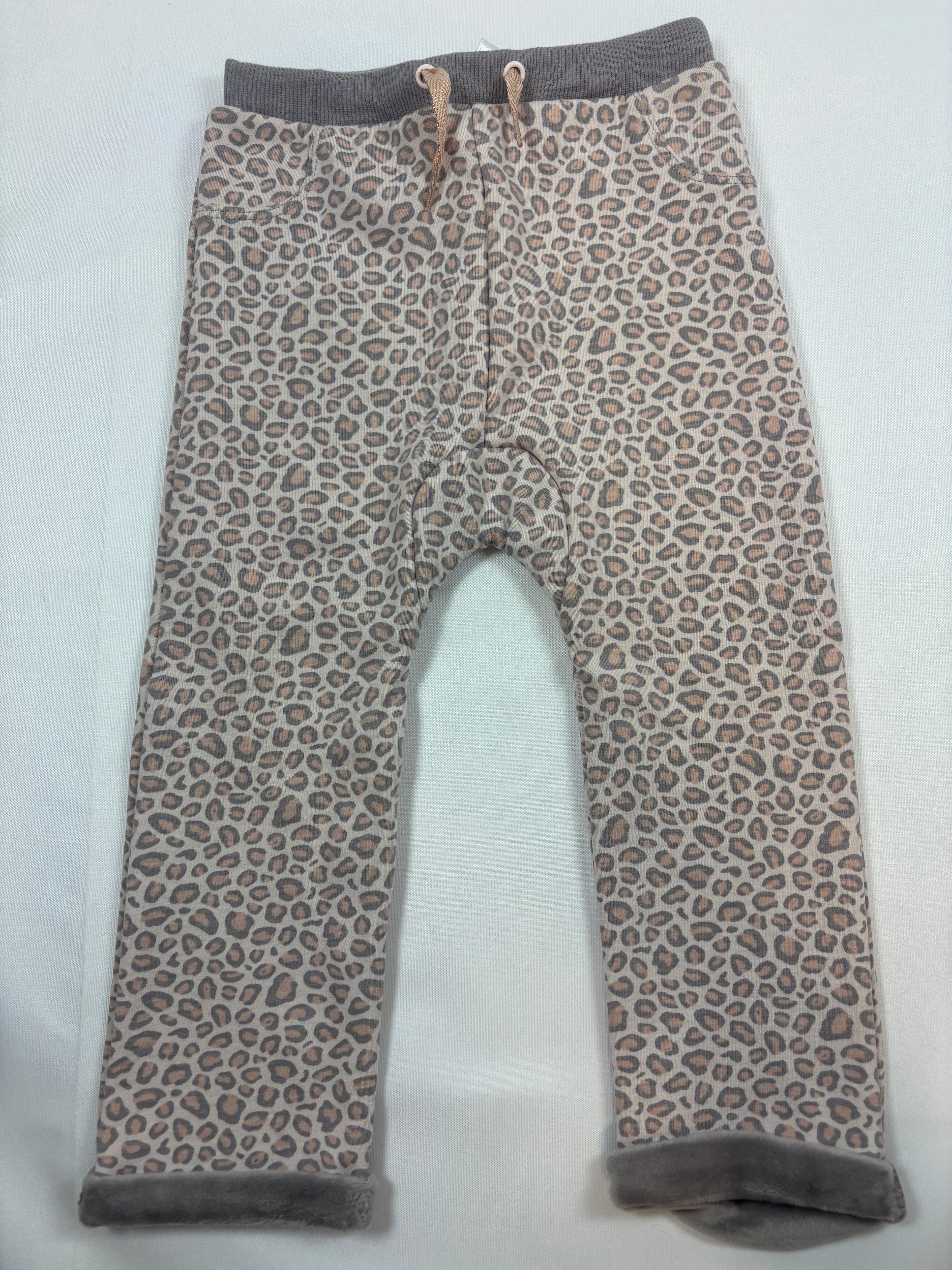 Pantalon doublé gris imprimé léopard – Orchestra – Fille 86