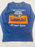 T-shirt manches longues bleu foncé motifs outils garçon 116 - Lemon Beret