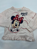 T-shirt manches longues rose motif Minnie fille – Orchestra – Taille 74
