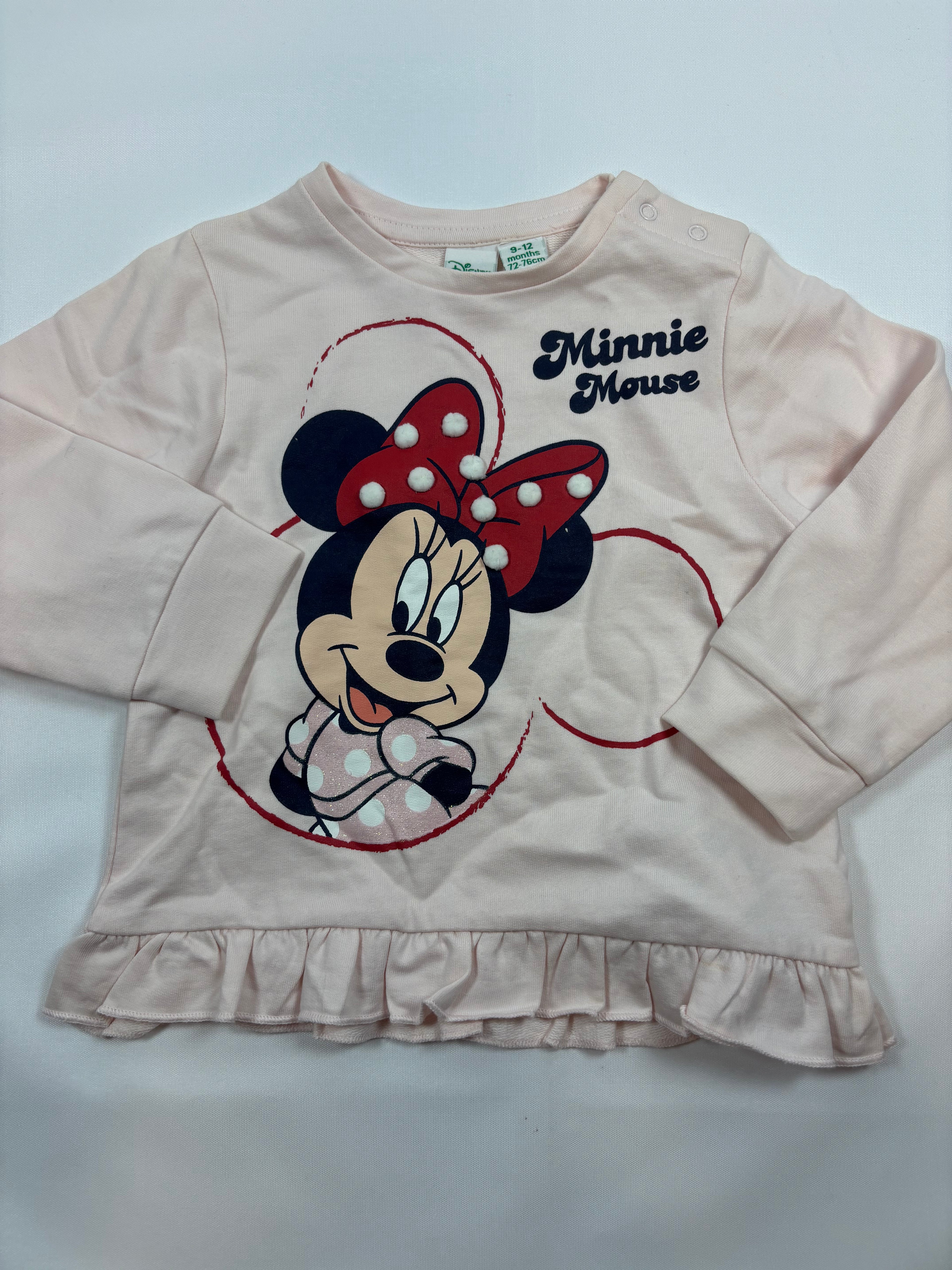 T-shirt manches longues rose motif Minnie fille – Orchestra – Taille 74
