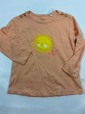 Sweat-shirt corail Manor fille – Taille 74
