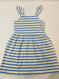 Robe rayée blanche et bleue fille – taille 98/104