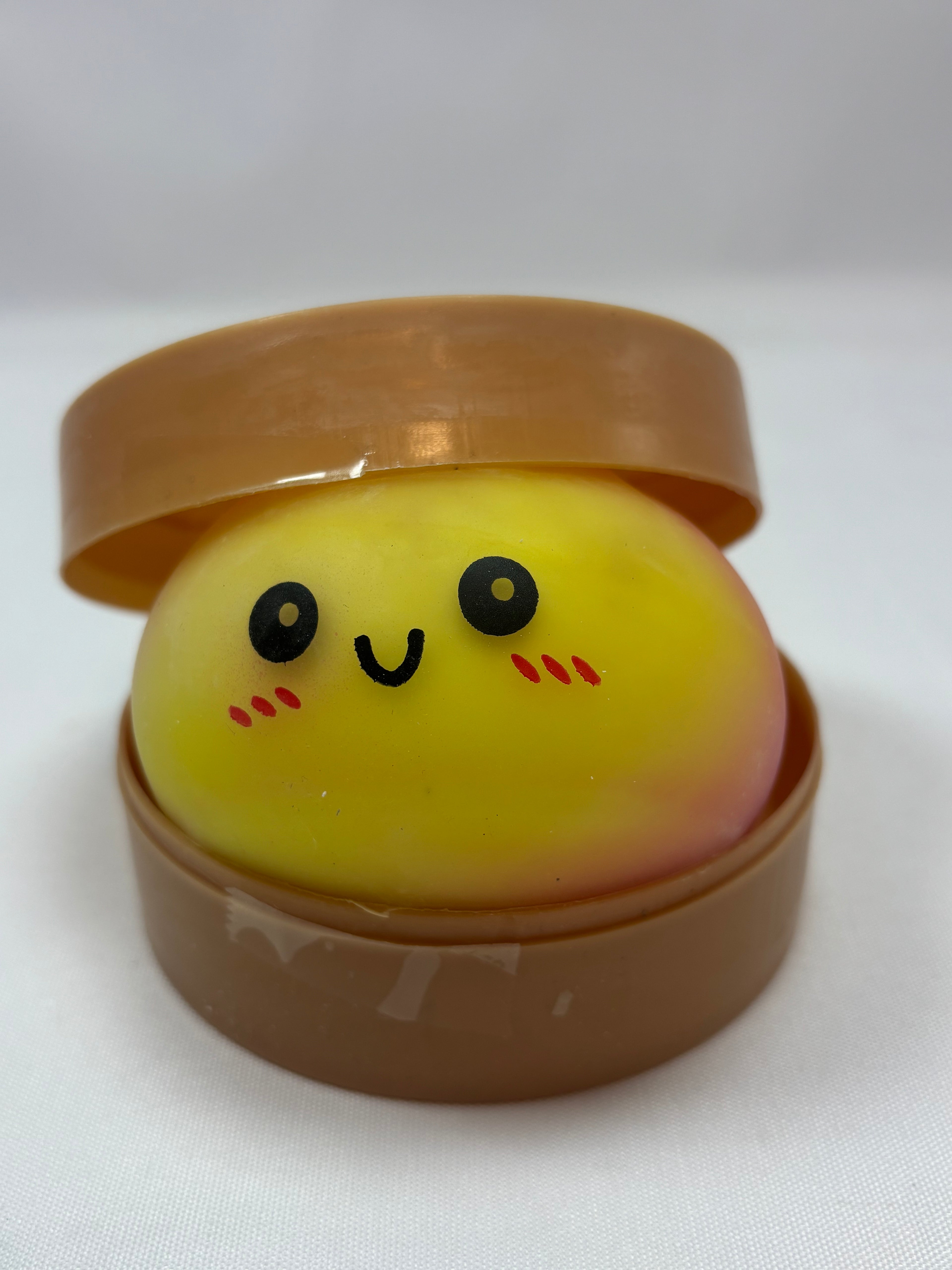 Jeu sensoriel Bun Squishy arc-en-ciel rose et jaune