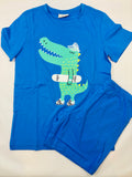 Ensemble court motif Crocodile – Bleu 140 (C&A)