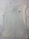 T-shirt blanc uni Smile fille 134-140 neuf