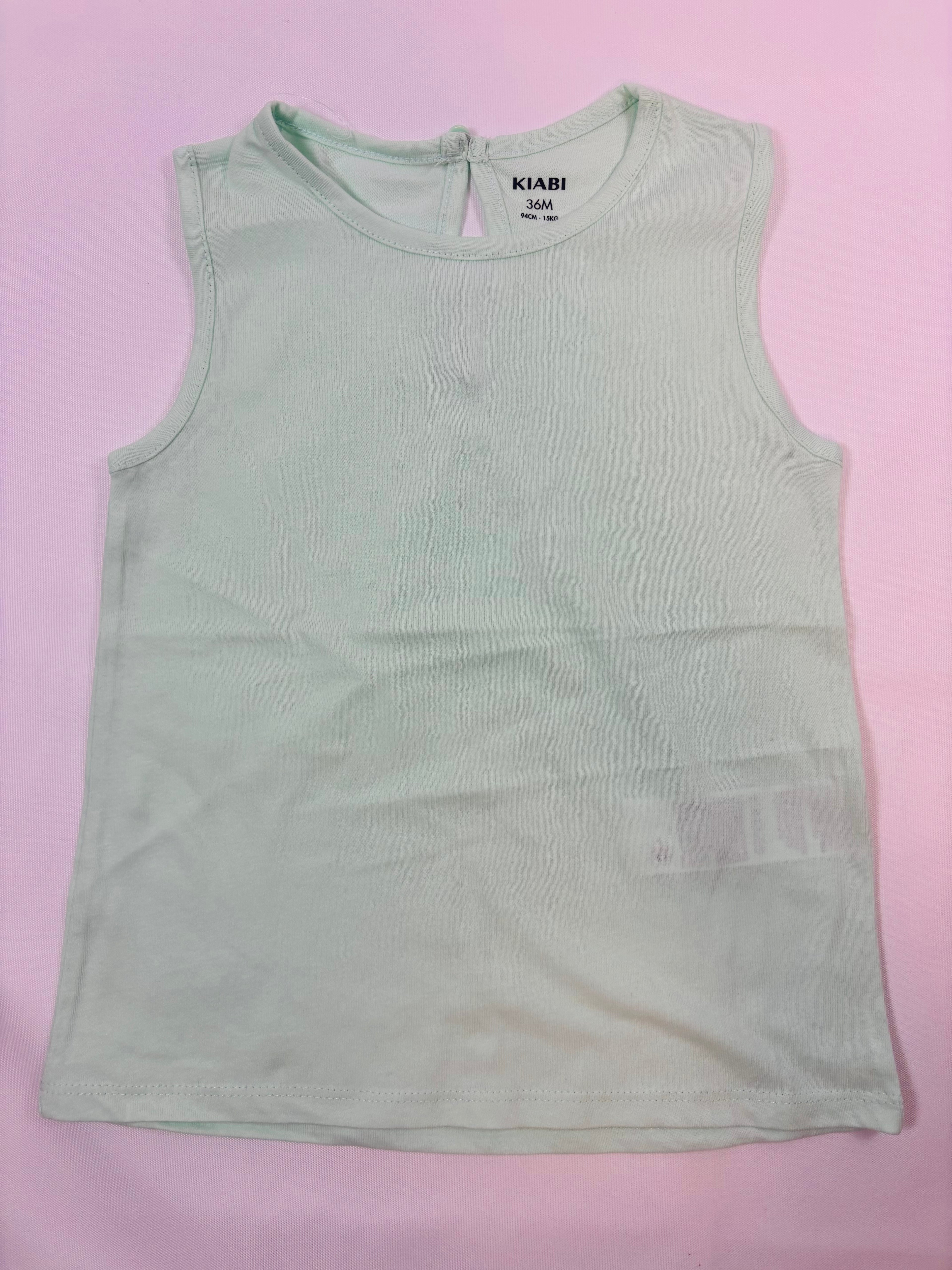Débardeur turquoise uni – Fille – 80
