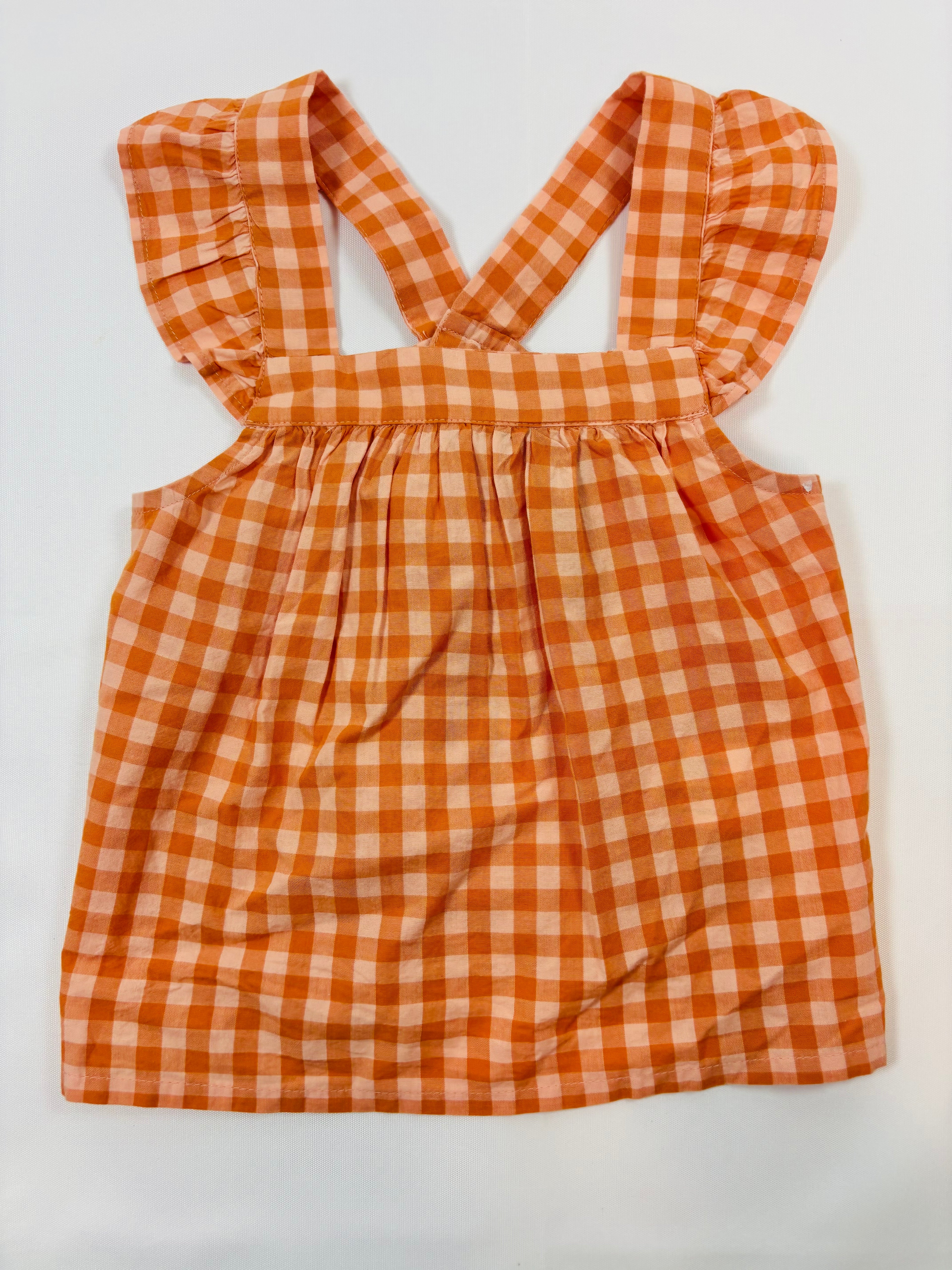 Débardeur blanc et orange fille – taille 86