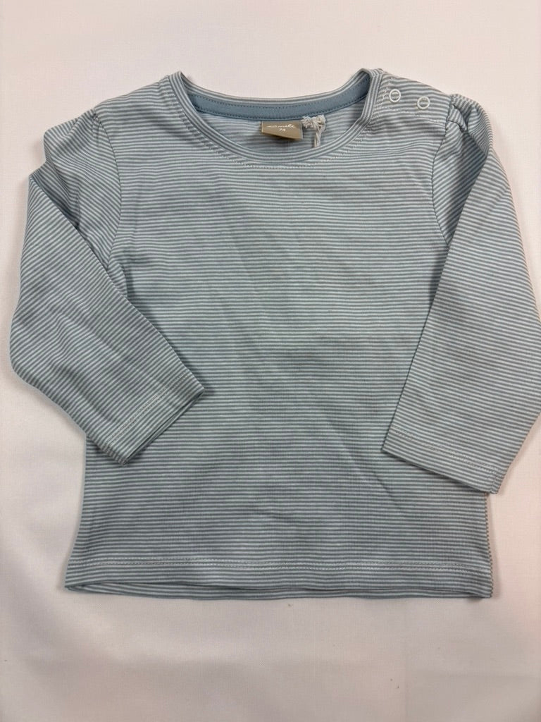 Sweat-shirt bleu rayé Smile garçon – Taille 74