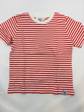 T-shirt rayé rouge et blanc – Smile – Garçon 110-116