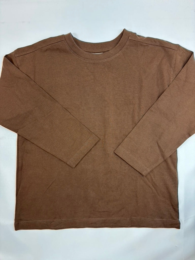 Sweat-shirt brun uni Zara garçon – 116 – Neuf