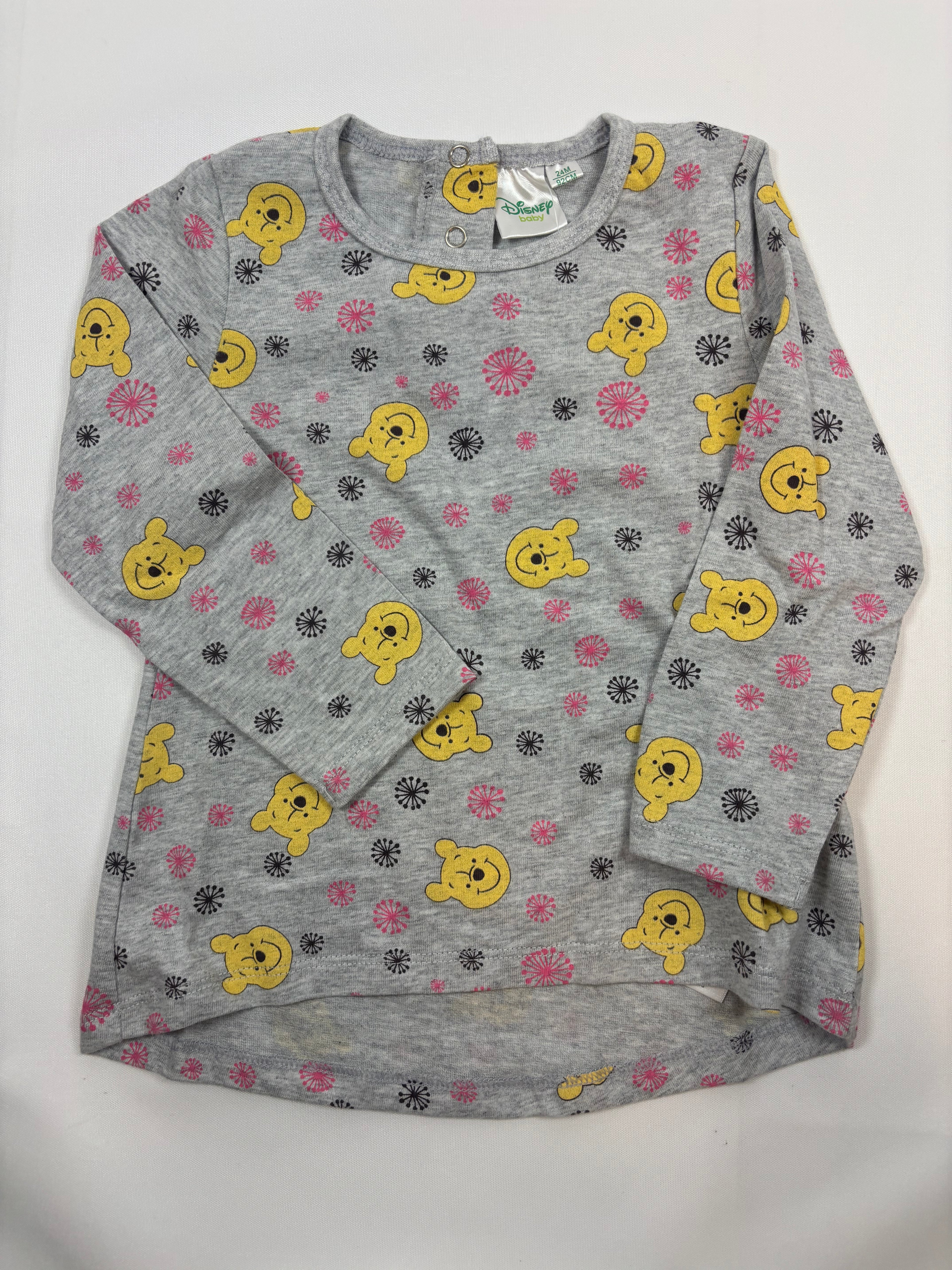 Sweat-shirt gris motif Winnie l'ourson – Disney – Fille 92
