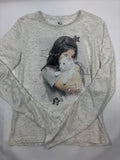 Sweat-shirt gris uni – H&M – Fille 146-152