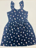 Robe à motif bleu foncé fille 128 - Kiabi