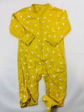 Pyjama 1 pièce jaune moutarde motif dinosaure unisexe 80 - Sinsay