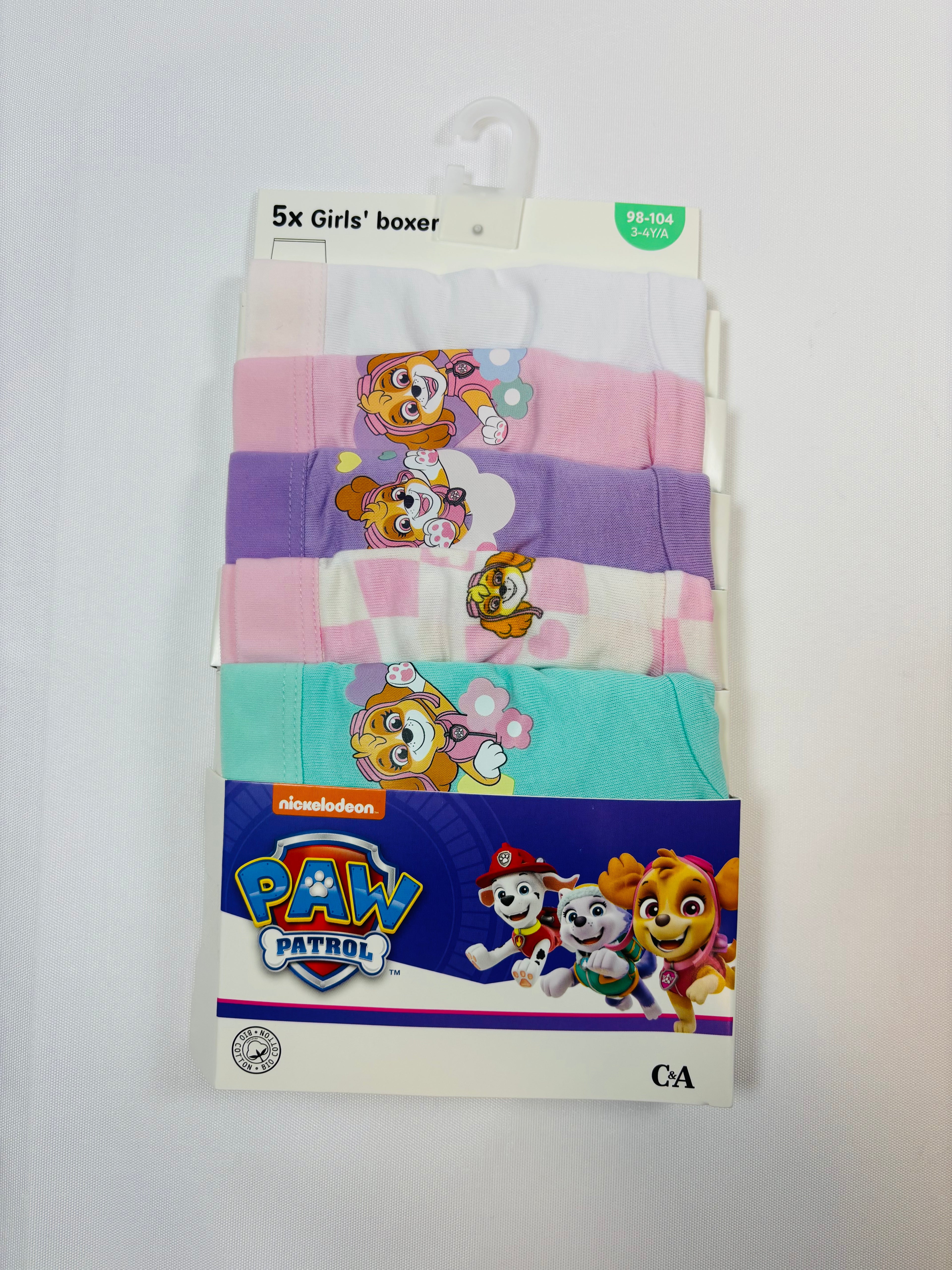 Pack 5 Boxers Motif Pat' Patrouille – Fille – 98/104