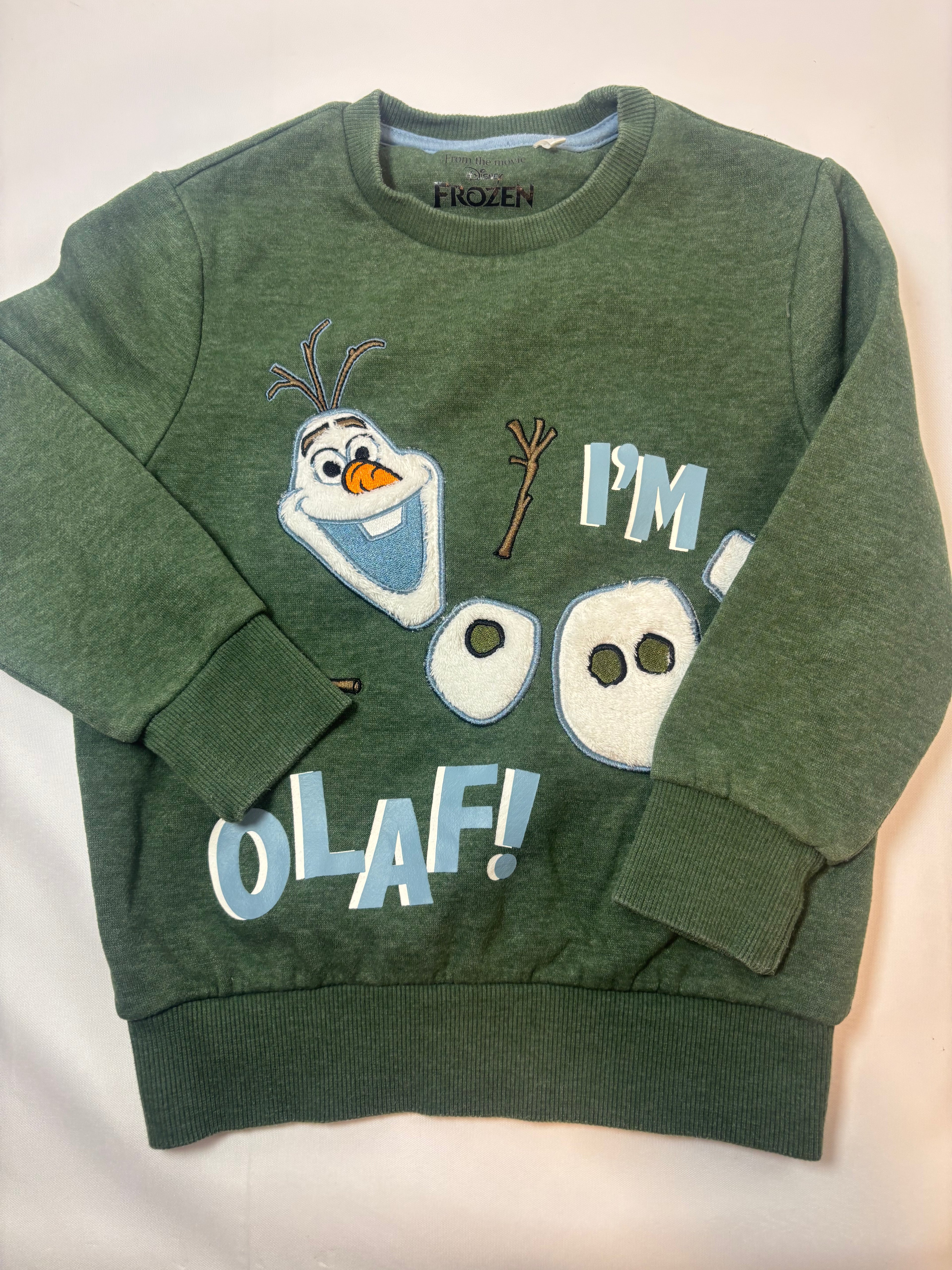 Pull vert motif Olaf – C&A – Garçon 122
