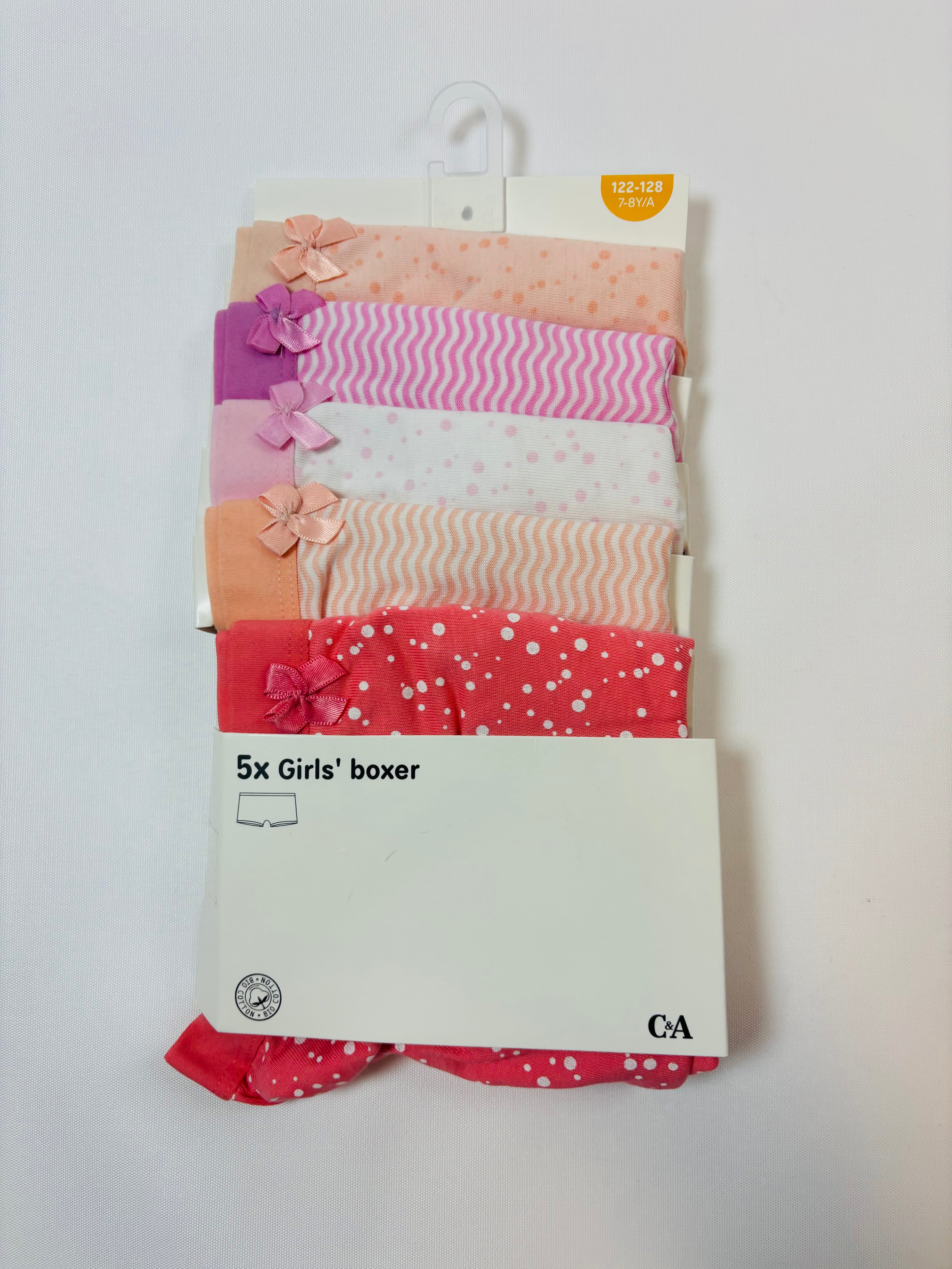 Pack 5 Boxers Motif Petits Points – Fille – 134/140