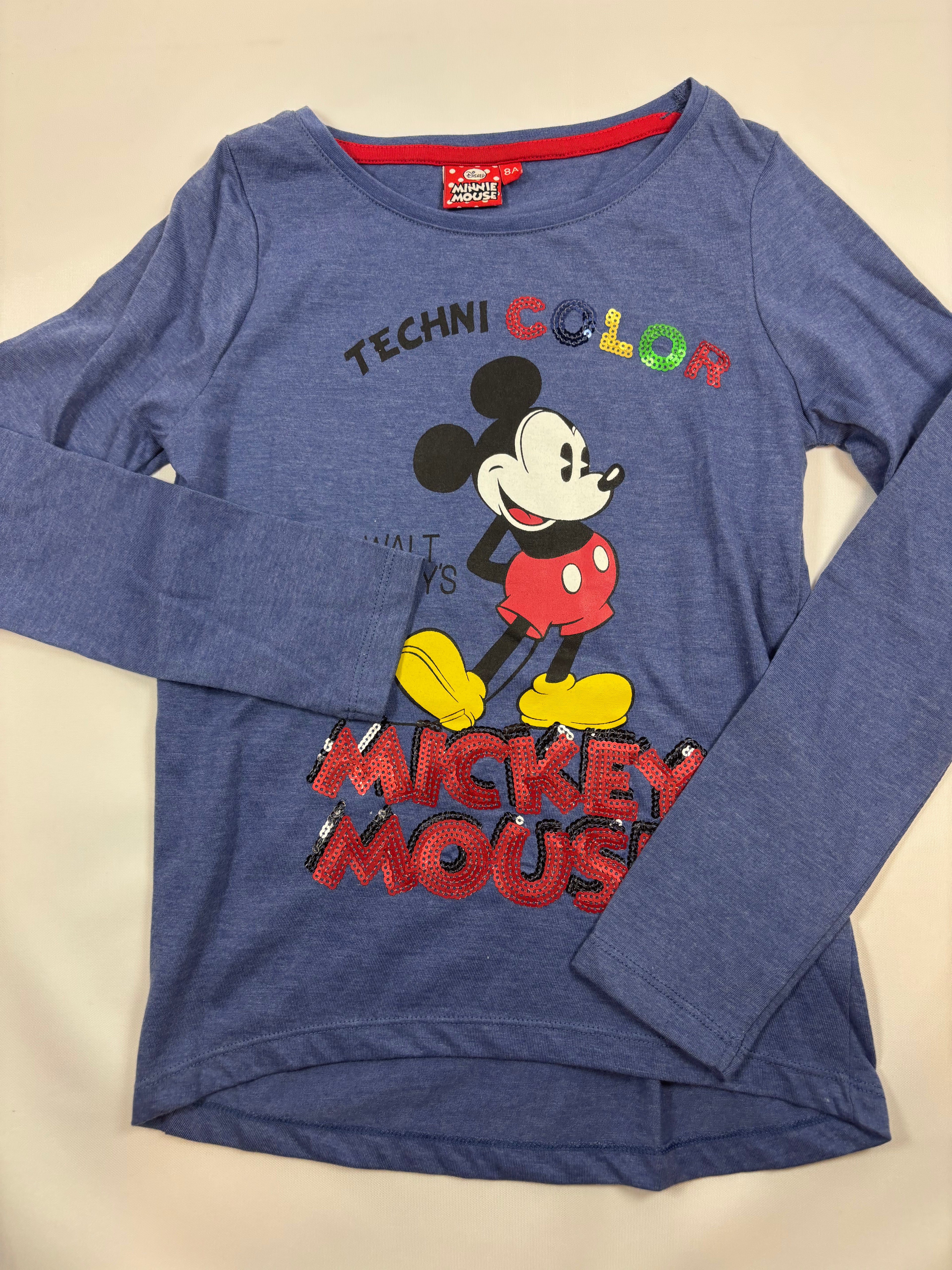 Sweat-shirt bleu motif Mickey – Mickey Mouse – 128
