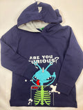 Pull à capuche bleu motif monstre – Bon Bon Boys – Garçon 116
