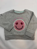 Pull gris motif smiley rose – Orchestra – Fille 86