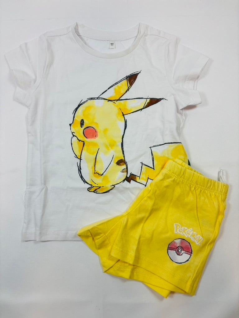 Ensemble / Pyjama Pikachu C&A – Blanc – Taille 98