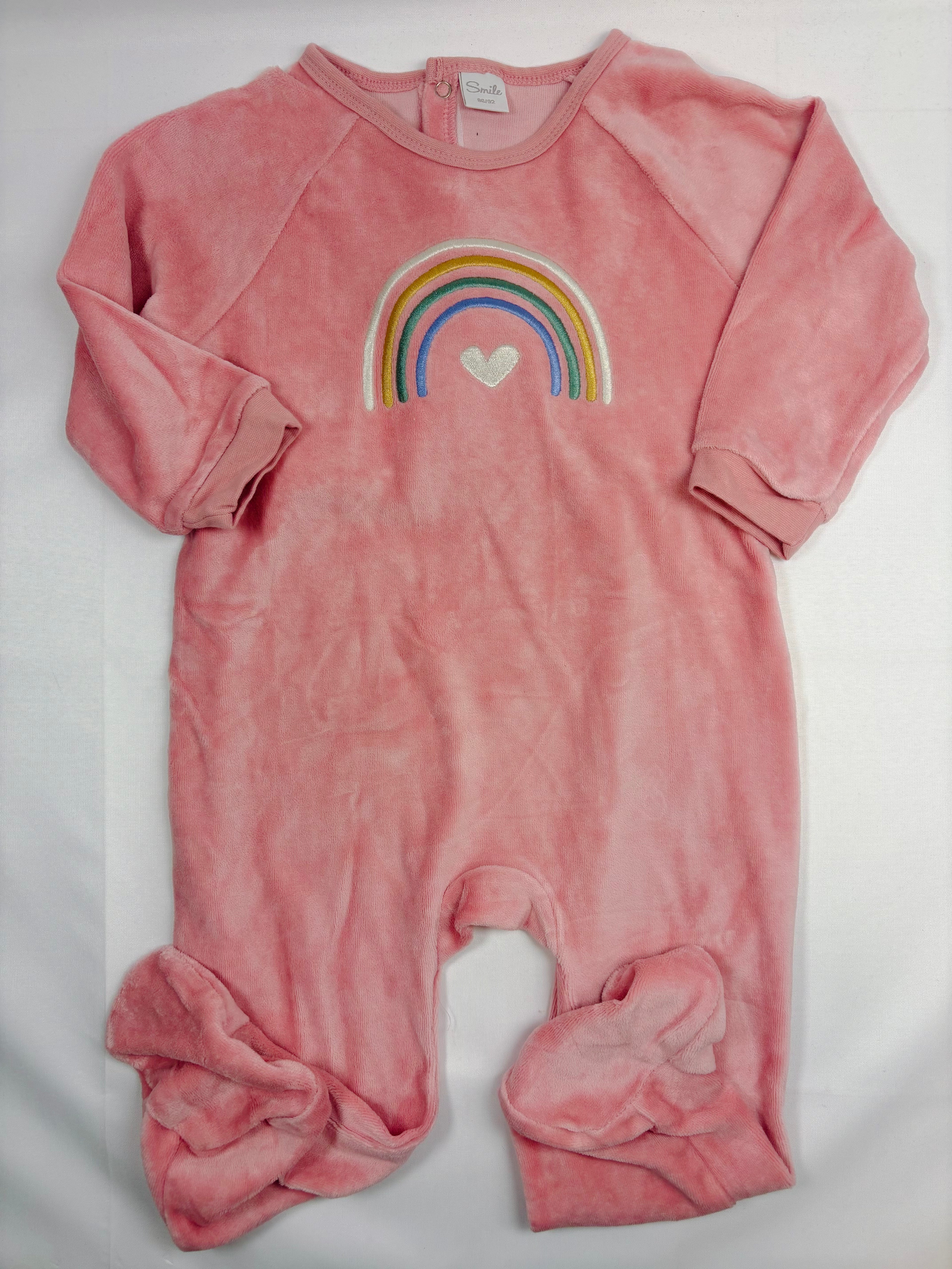 Pyjama 1 pièce rose motif arc-en-ciel Lupilu – 86–92