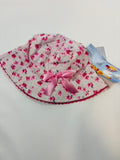 Chapeau rose à fleurs fille taille 52