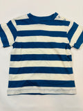 T-shirt manches courtes rayé bleu et blanc garçon 80 - Smile