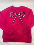 Sweat-shirt rose motif nœud noir – Mayoral – Fille 152
