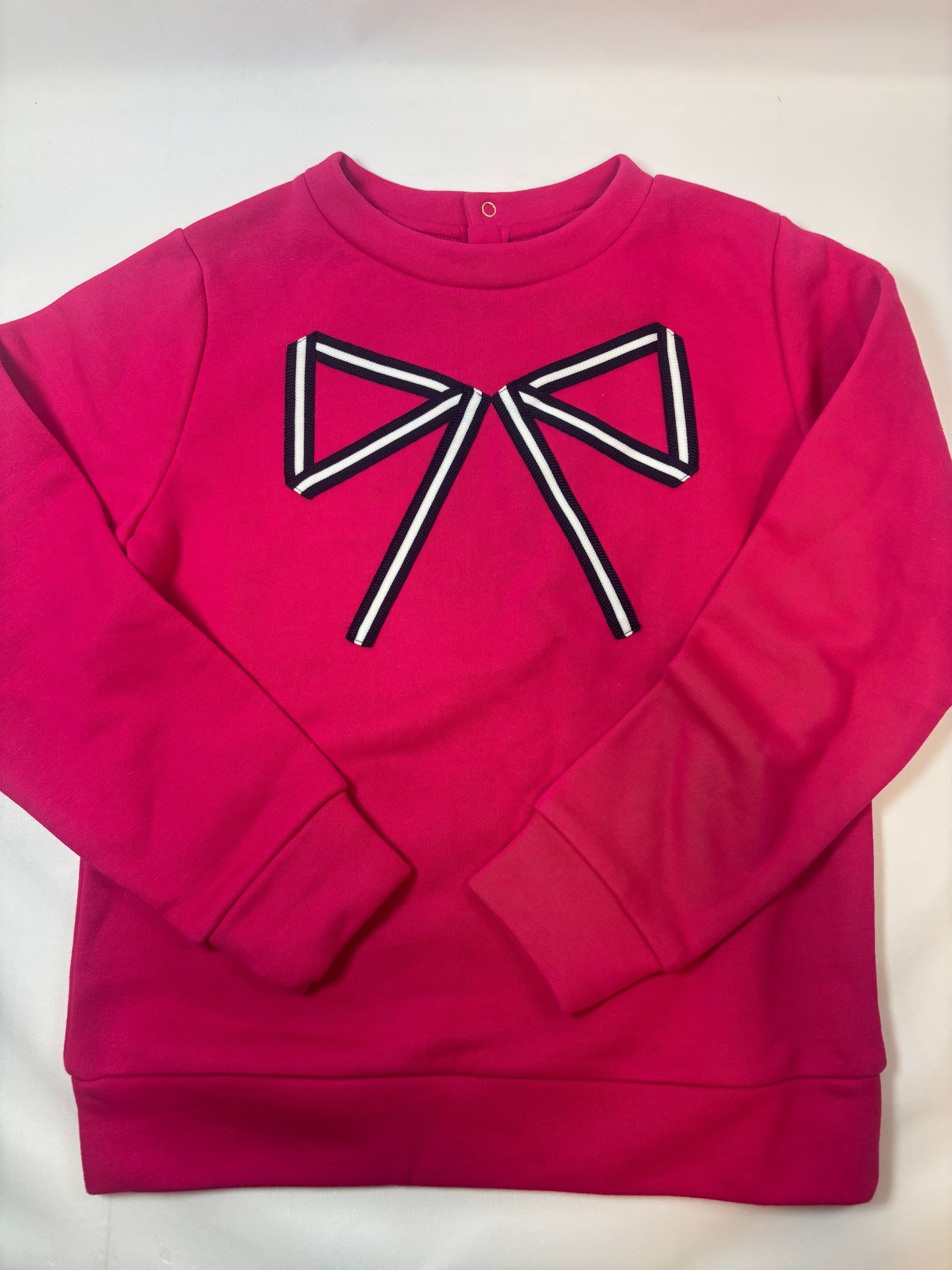 Sweat-shirt rose motif nœud noir – Mayoral – Fille 152