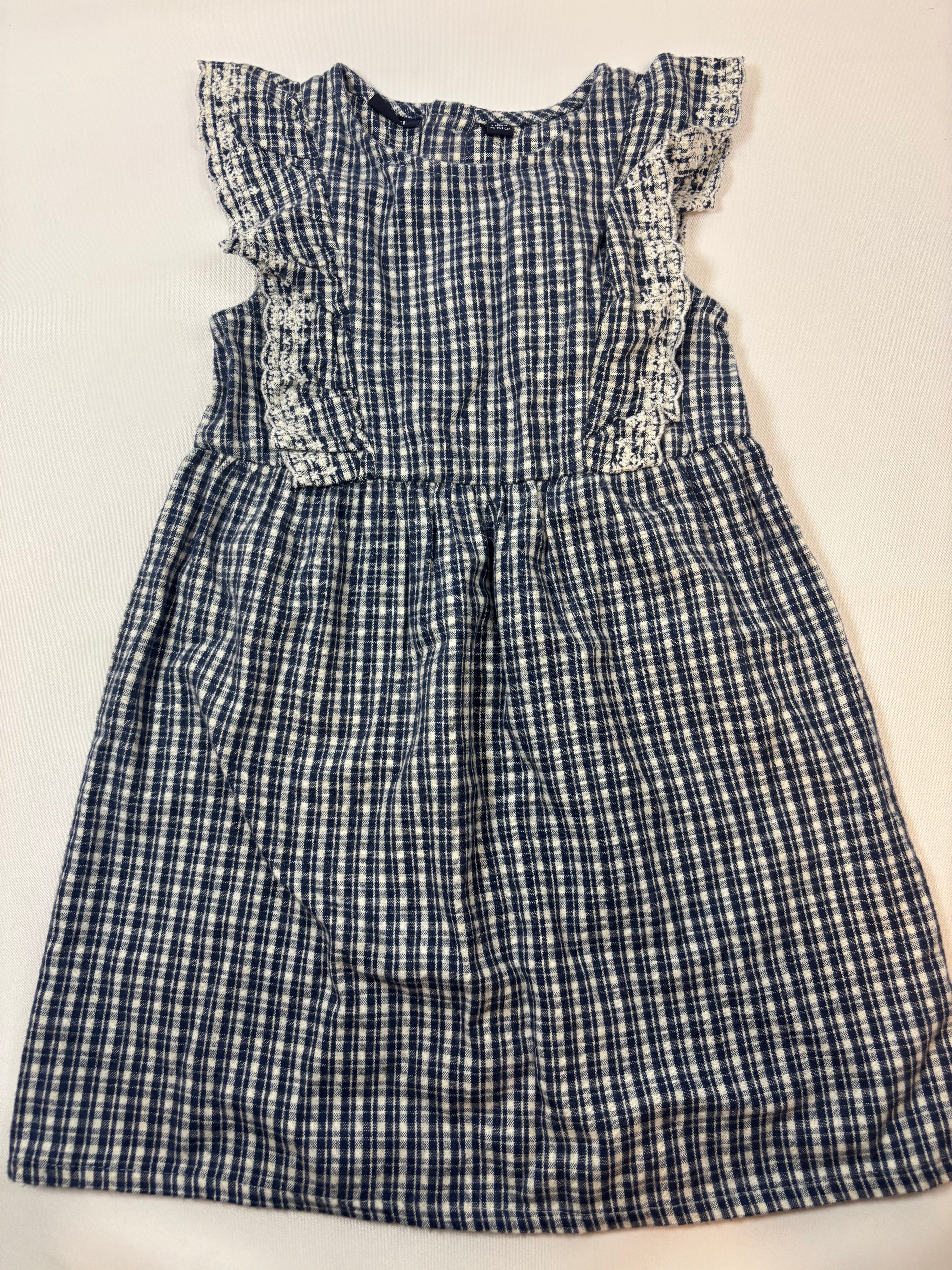 Robe bleue et blanche Kiabi fille – Taille 98/104