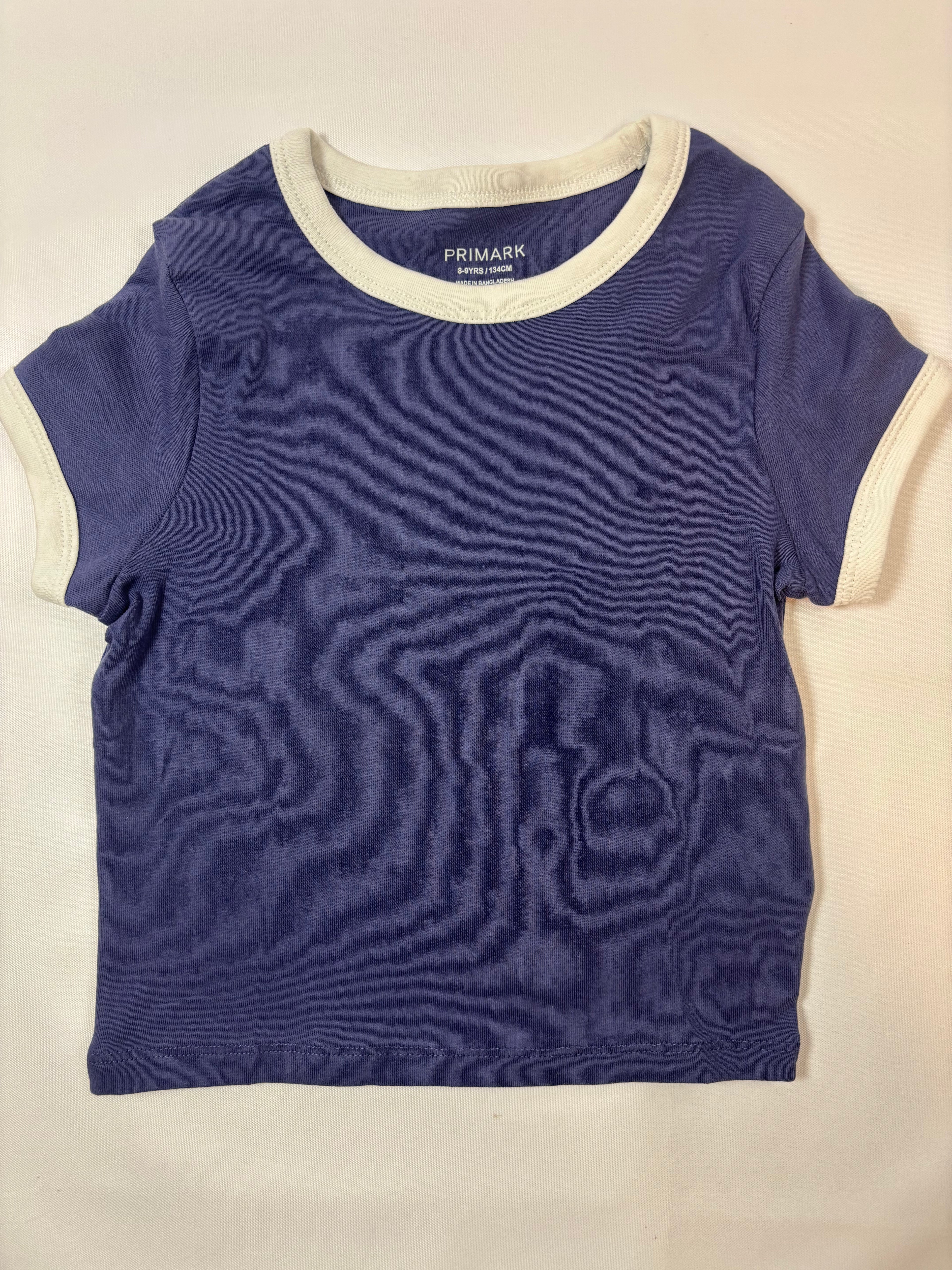 T-shirt bleu foncé uni fille – Primark – Taille 140