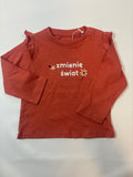 Sweat-shirt orange uni – Sinsay – Fille 74