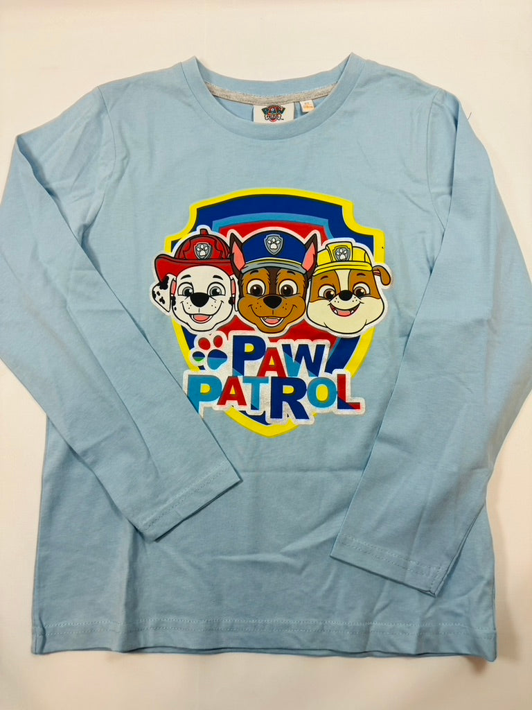 T-shirt manches longues bleu clair motif Pat Patrouille garçon 128 - Paw Patrol