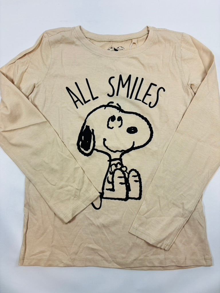 T-shirt manches longues beige motif Snoopy – Sinsay – Fille taille 140