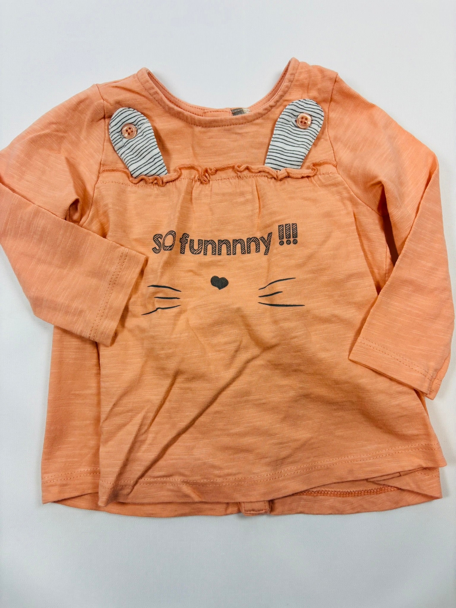 T-shirt manches longues lapin Orchestra – Fille 71 (9M)