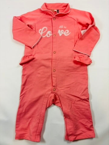 Pyjama rose motif blanc Orchestra – Fille 74 (9M)
