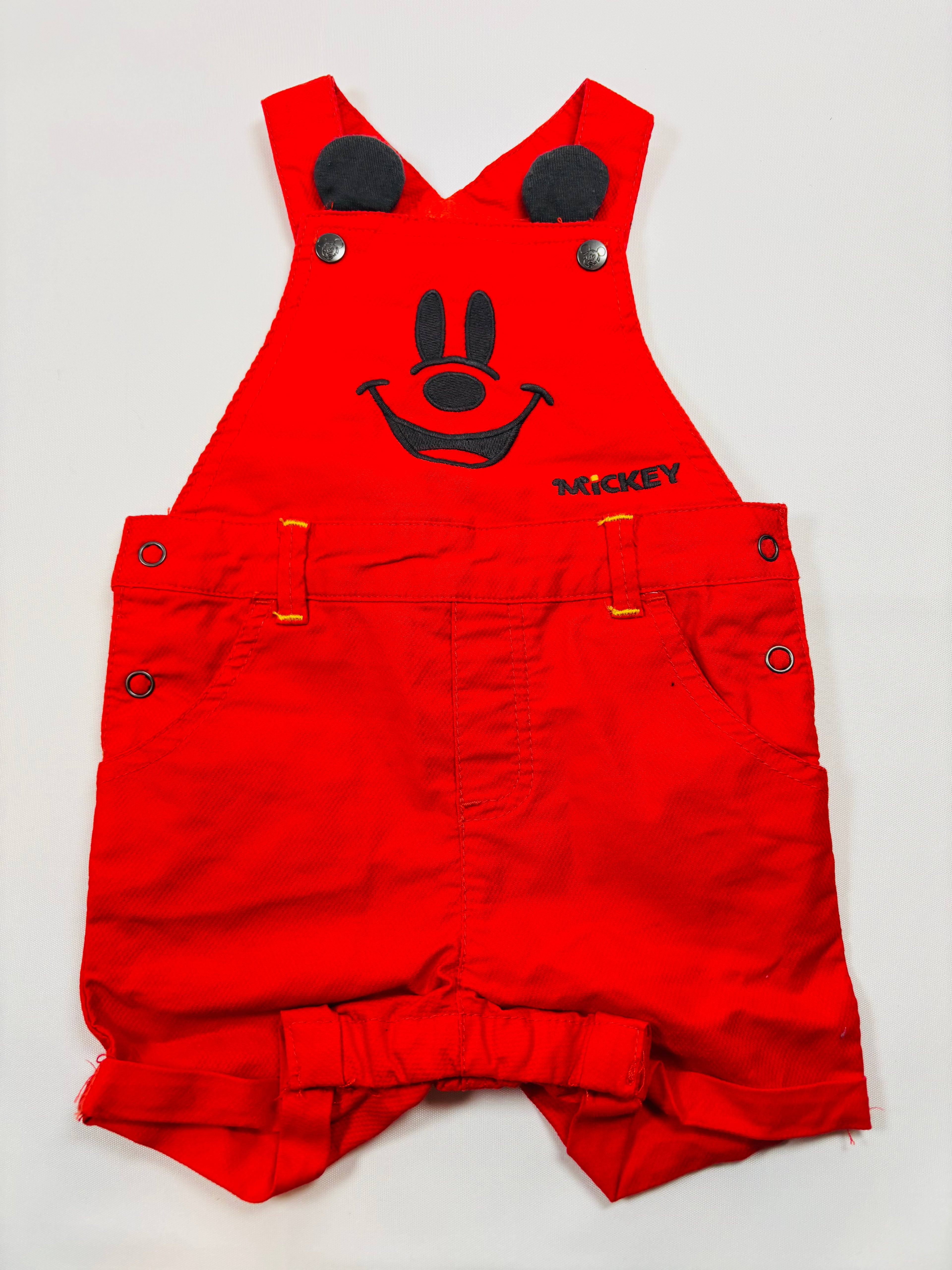Salopette courte rouge Mickey garçon Orchestra – Taille 68