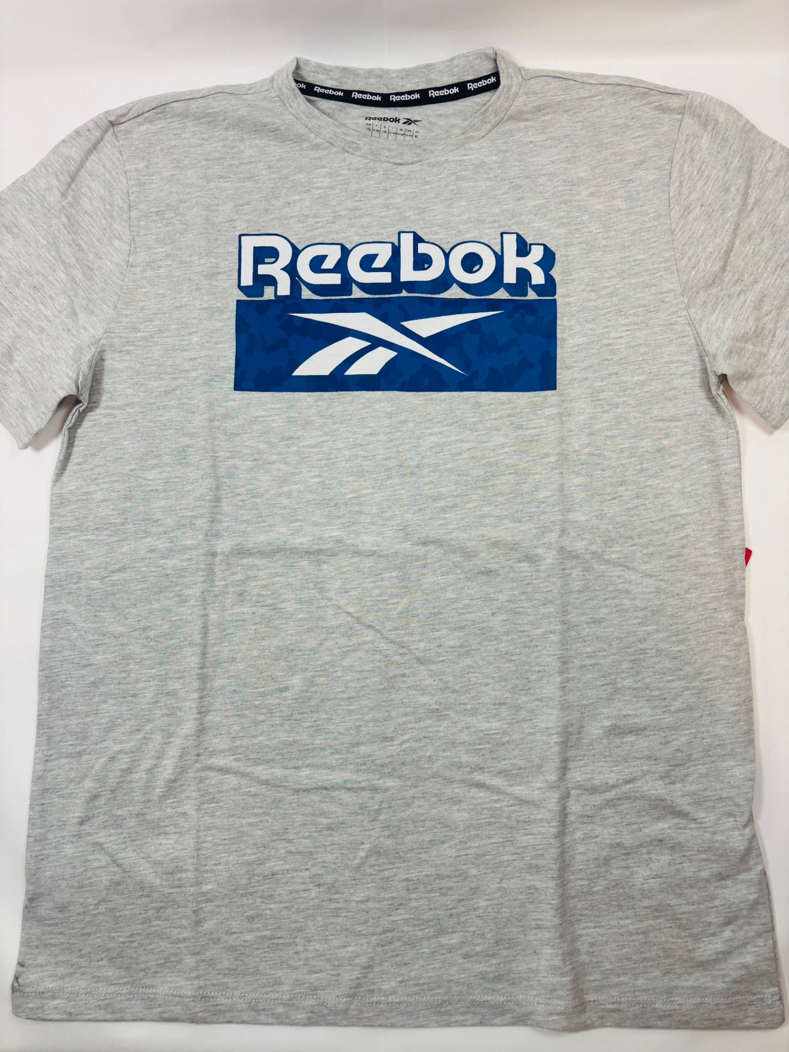 T-shirt garçon gris logo blanc 176 - Reebok