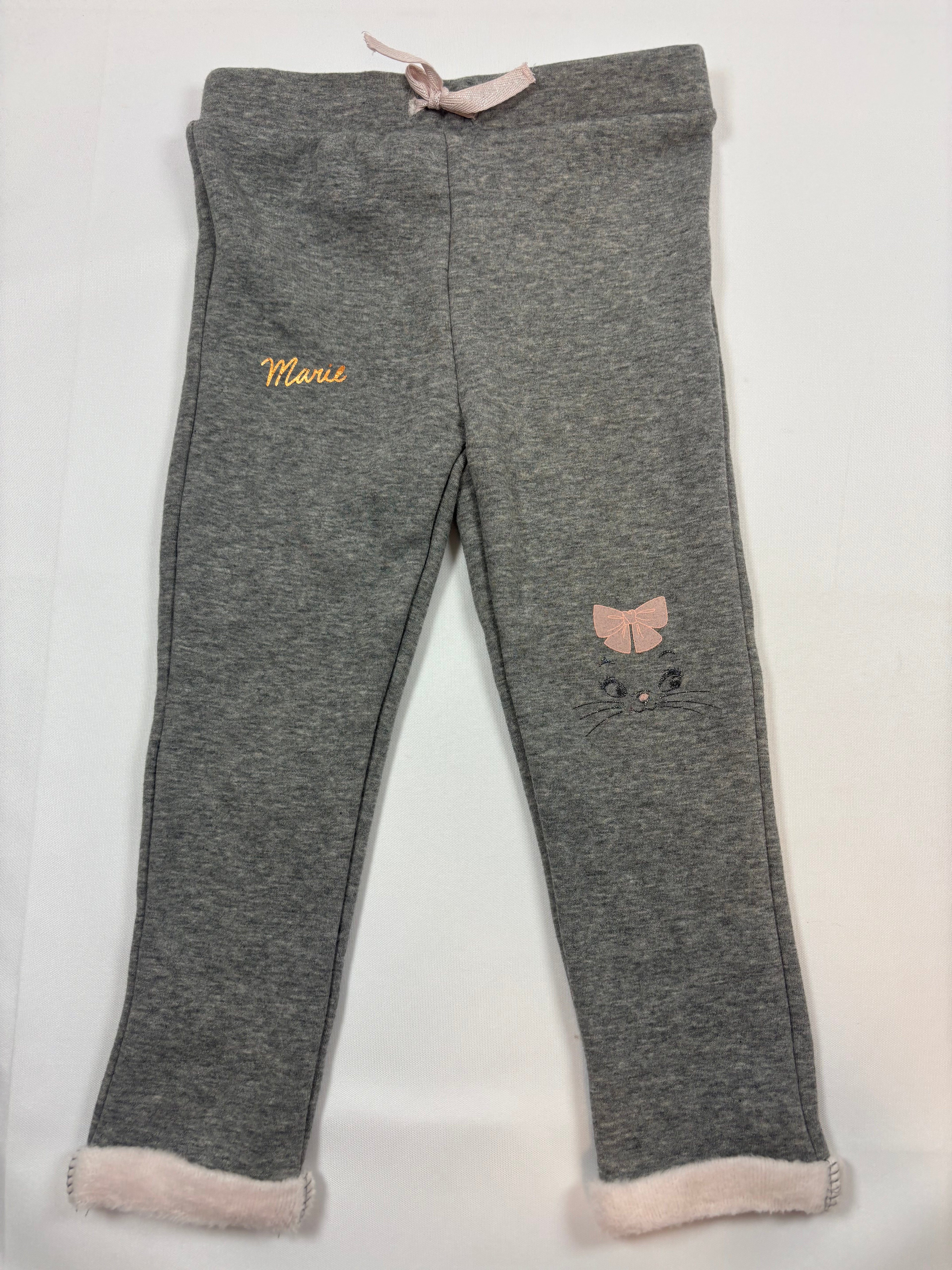 Pantalon doublé gris motif Marie (Aristochats) – Orchestra – Fille 86