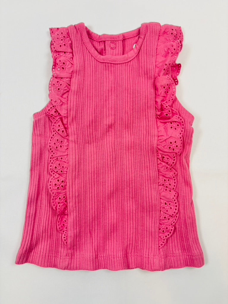 Débardeur rose uni – Fille – 68