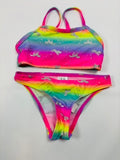 Maillot de bain 2 pièces arc-en-ciel fille Migros – Taille 98