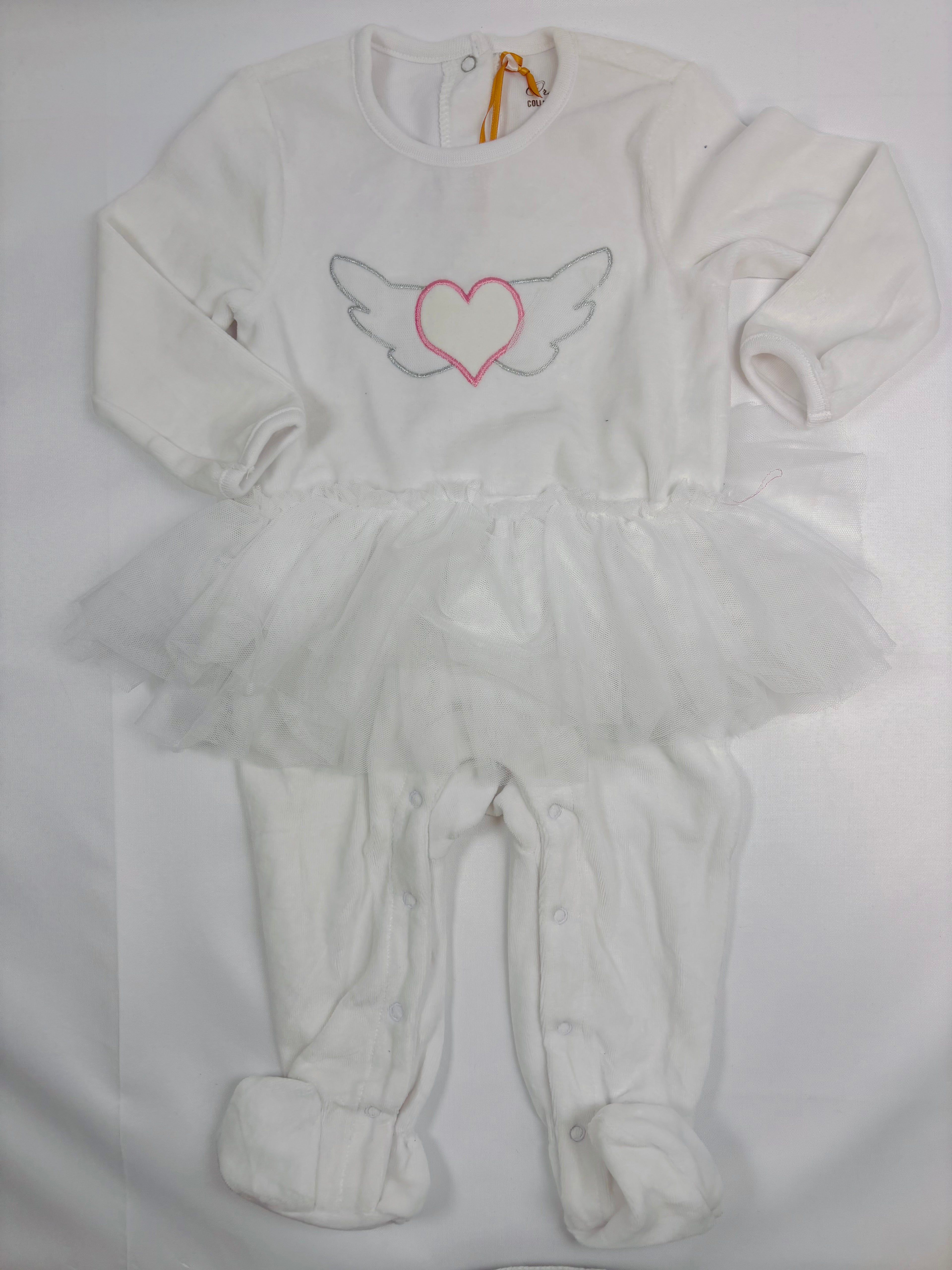 Pyjama 1 pièce blanc Orchestra – fille, 80