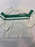 Sweat-shirt blanc et vert uni – Smile – Garçon 74