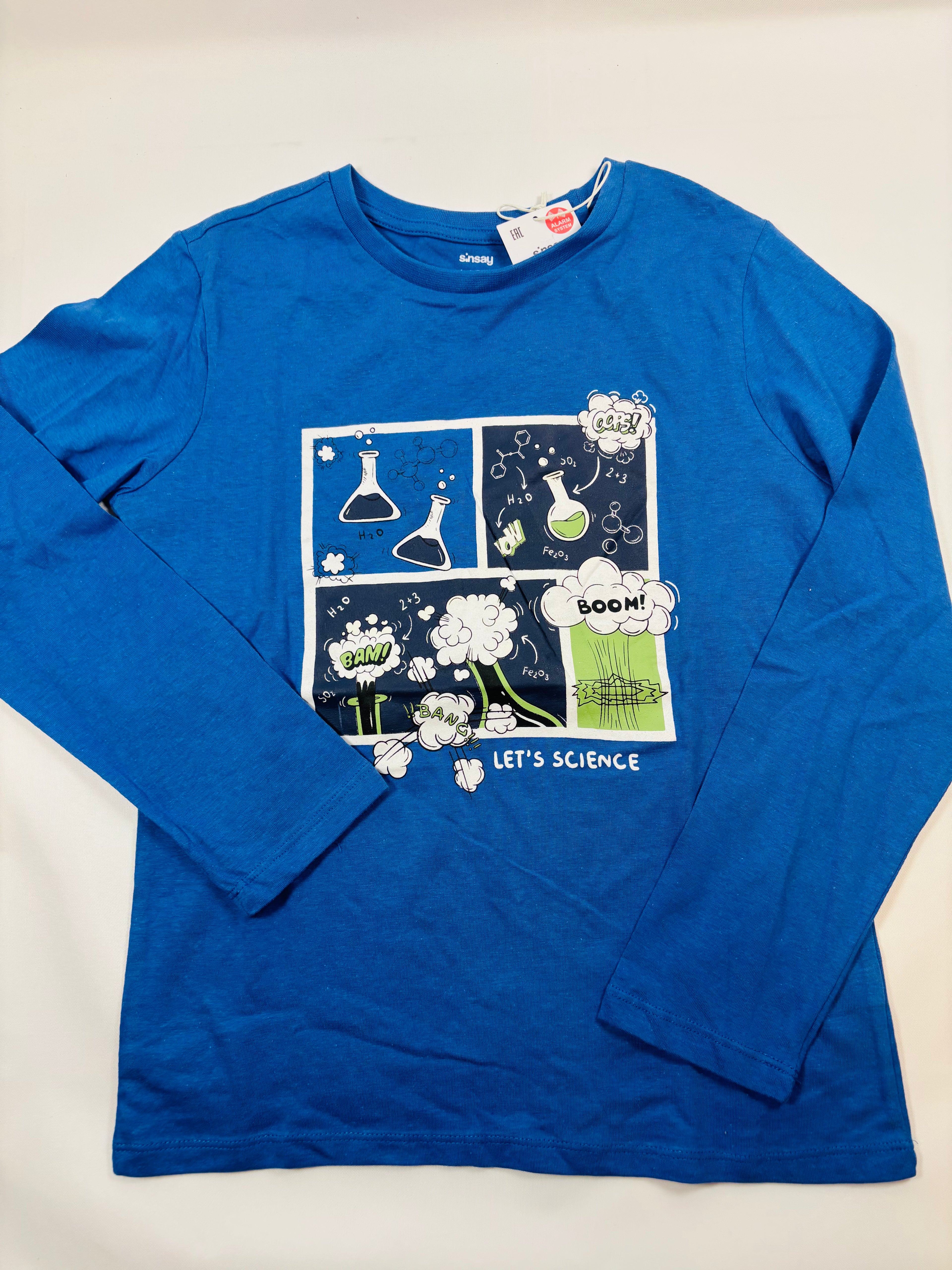 T-shirt manches longues bleu Sinsay – Garçon taille 140