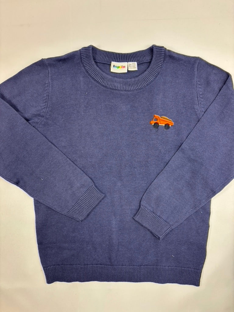 Pull bleu uni Lupilu garçon – 110-116 – Neuf