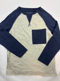 Sweat-shirt bleu et gris uni – Manor – Garçon 116
