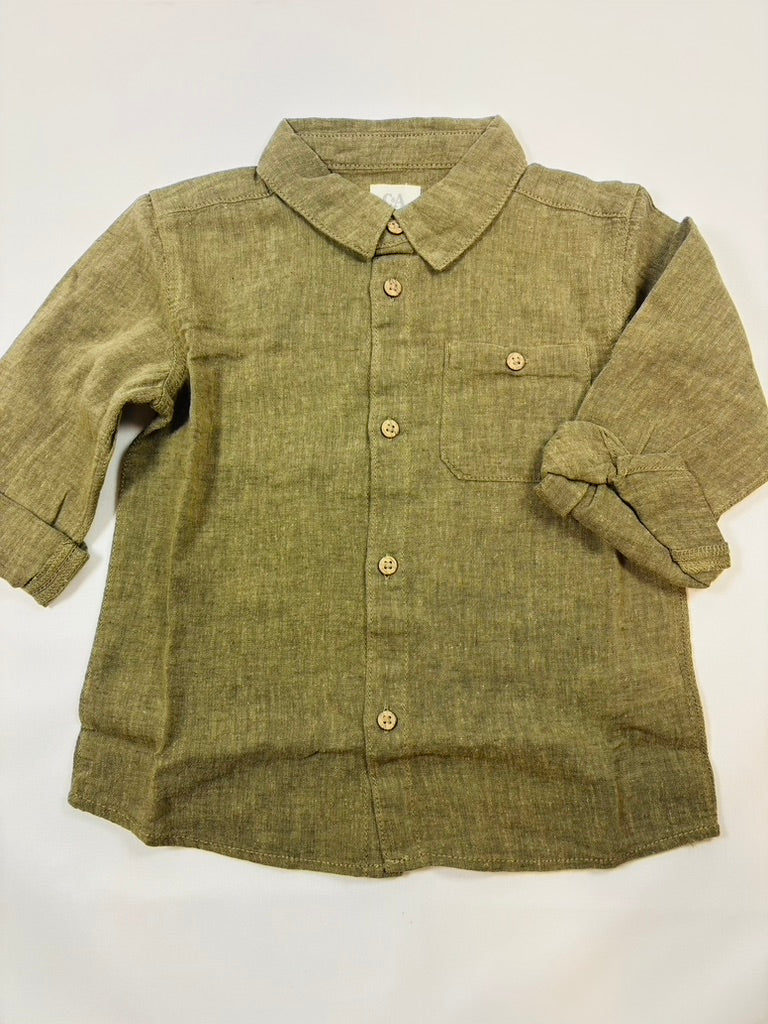 Chemise verte unie C&A – Garçon