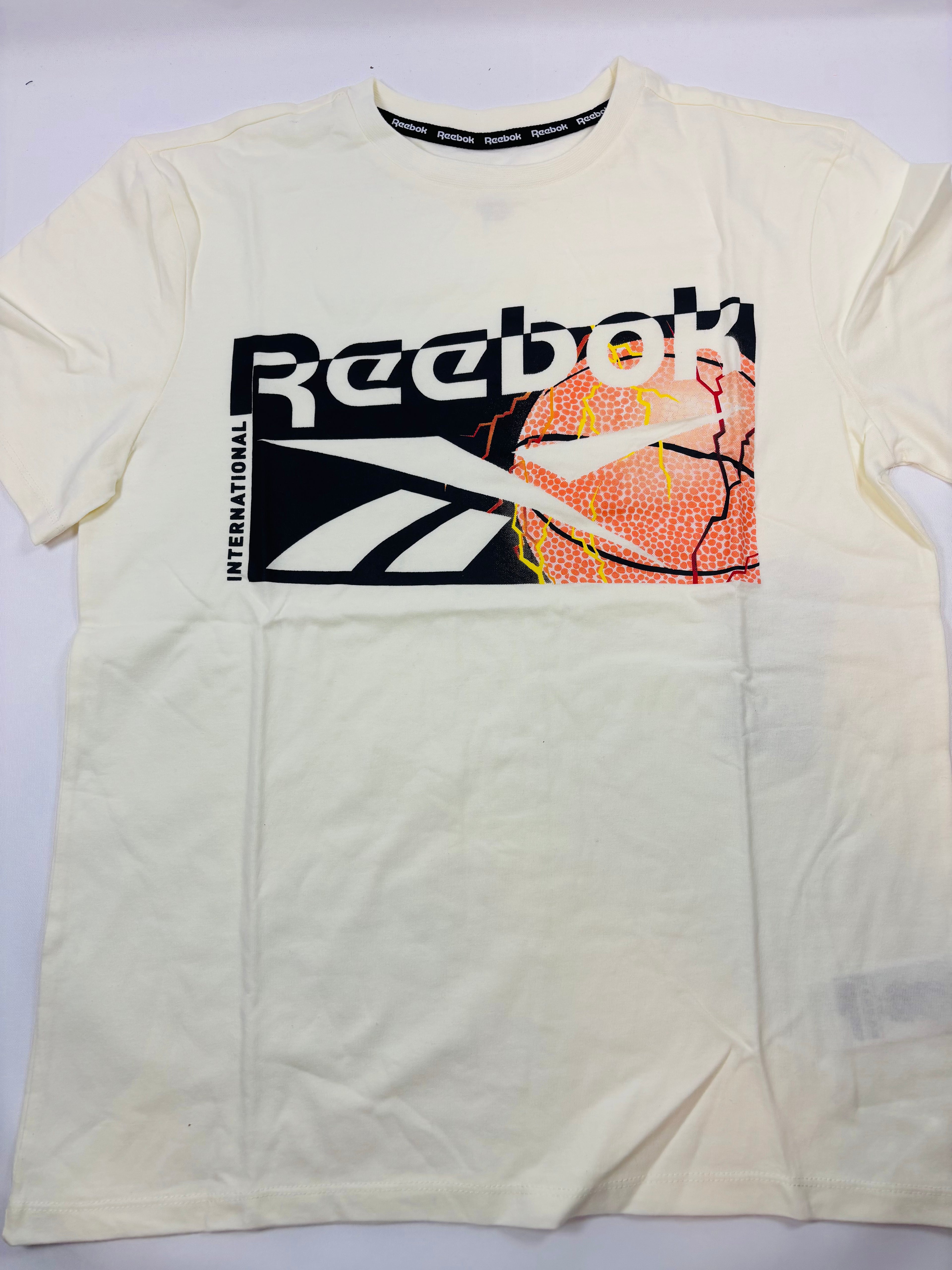 T-shirt garçon blanc logo noir 164 - Reebok