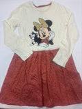 Robe blanche et terre cuite motif Minnie – C&A – Fille 128